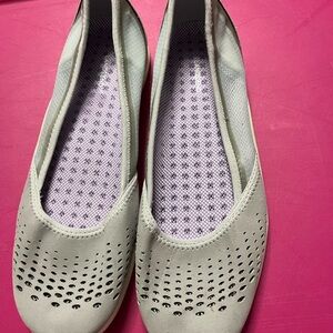 Lands' End Gray Flats Comfortable Slip-On Loafers